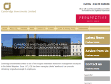Tablet Screenshot of cambridgeinvestments.co.uk
